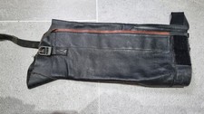 Pair of Leather half chaps, American style, black