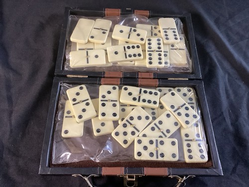 Double six dominoes game - dominoes, set