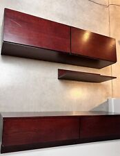 Vintage Tapley 33 Burgundy Oak Floating Modular Unit & Shelves