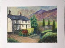 Original Pastel Painting, Lake