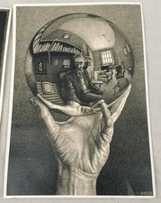 Hand With Reflecting Sphere By M C Escher Art Print Unframed