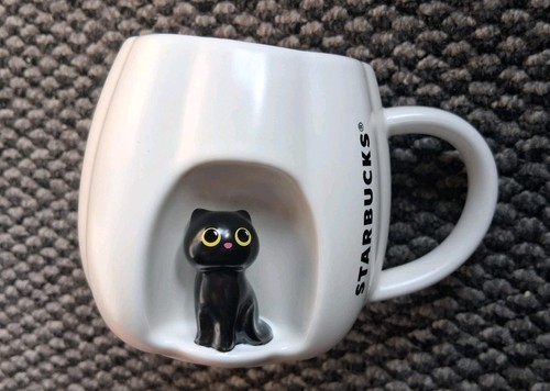 Starbucks peep black cat - starbucks,
