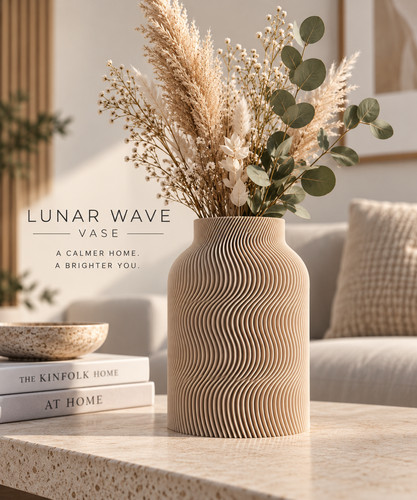 Lunar wave printed - wave, 3d