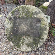 Extra large 18th Century Carved Stone Millstone Wheel Garden Feature 740mm 