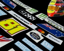 Motorsport Helmet Sticker Set, Piastri 2025 F1 Full-size Helmet Decals, Karting
