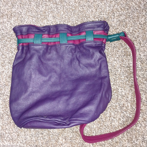 Vintage leather colorblock - vintage,