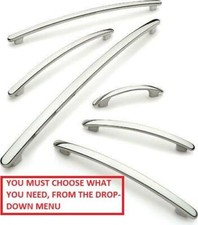 High Quality Kitchen Cabinet Handles Furniture Drawer Cupboard Polished Chrome 