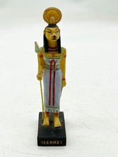 VINTAGE HANDPAINTED EGYPTIAN GOD GODESS EGYPT FIGURINE ORNAMENT - SEKHMET