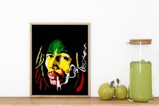 Bob Marley print one love song wall art quote home decor picture rasta