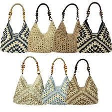 Women's Woven Straw Shoulder