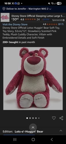 Lotso bear disney store - bear,
