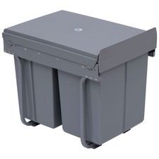 HOMCOM Recycle Waste Bin Sorter Silver, Refurbished