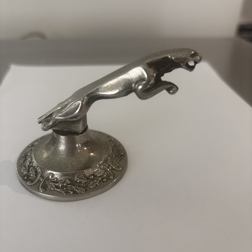 Metal chrome jaguar leaping - metal,