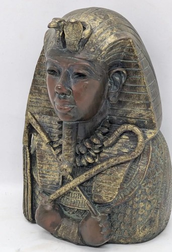 Tutankhamun bust bronze - tutankhamun, bust.
