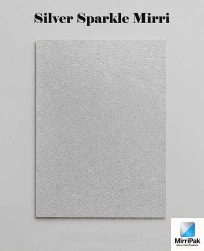 Silver sparkle mirri - silver, card
