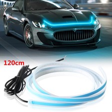 Car Hood Flexible Strip Led Daytime Running Light Waterproof 120cm Lamp Ice Blue