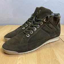 4US Cesare Paciotti Brown Suede High Top Sneakers Men's UK 7