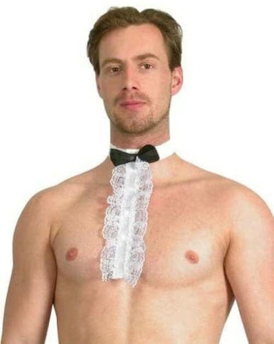 Victorian lace jabot collar - jabot,