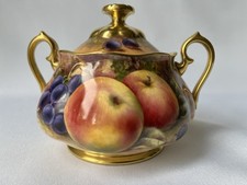 Coalport, Fallen Fruits Lidded Handled Bowl , Hand Painted ,By Richard Budd ,VGC