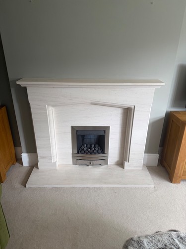 5ft stone fireplace surround - stone,