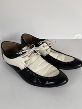 Vintage black white patent - white,