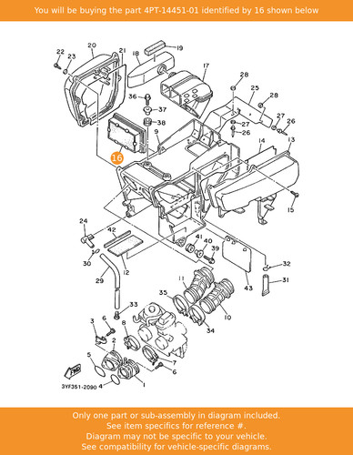 Yamaha element air cleaner - yamaha, element,