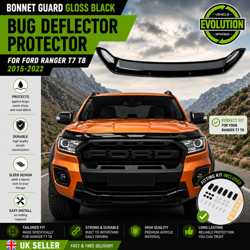 Gloss black bonnet - black, wind