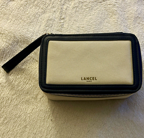 Lancel paris makeup bag - makeup, canvas
