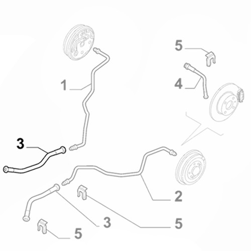 Genuine rear brake - genuine, pipe