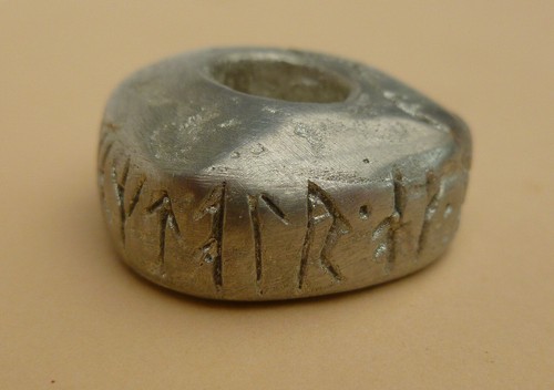 Viking runic inscribed lead - runic,