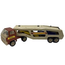Vintage 70’s Tonka Car Carrier Truck Transporter Metal Toy + 2 El Caminos    K12