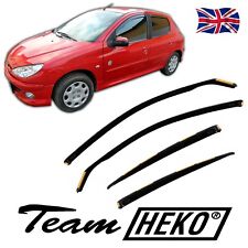 Heko Wind Deflectors For Peugeot 206 206+ Htb 5-Door 1998-2005 Tinted