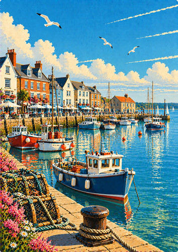 Poole quay dorset vintage - quay,
