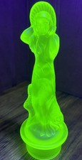 Art Deco Uranium Glass Lady