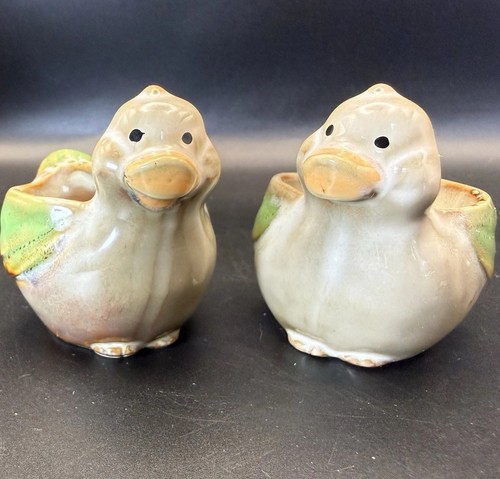 Vtg duck egg cups salt - cups,