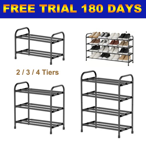 Metal shoe rack 4 - metal, tier