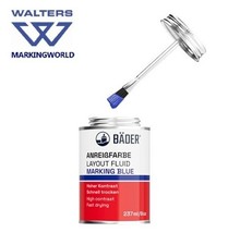 Bäder Engineers Steel Blue & Red Layout Fluid - 8oz/237ml Brush in Cap Bottle