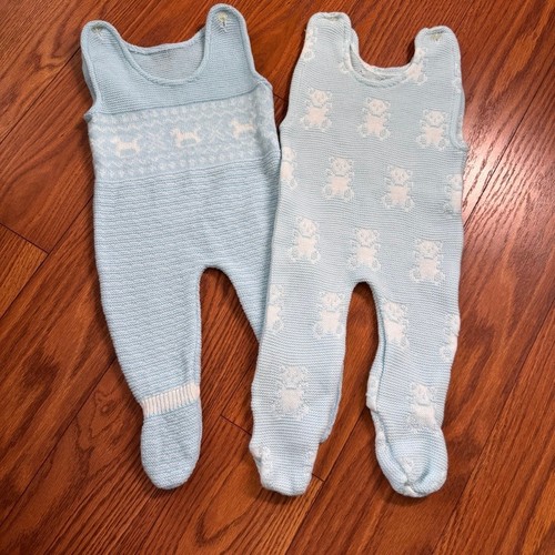 Vintage baby knit footed - baby,
