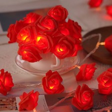 Rose Flower LED Fairy String
