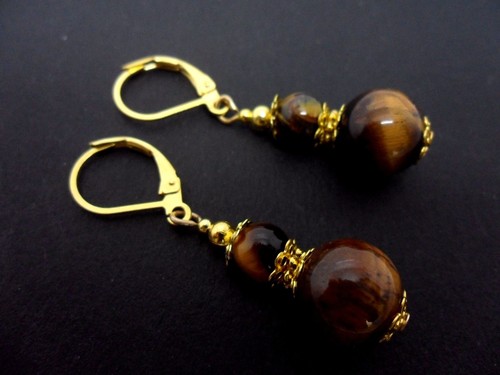 Pair tigers eye - pair,