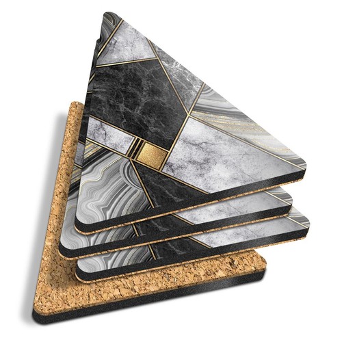 Triangle coasters marble - -,