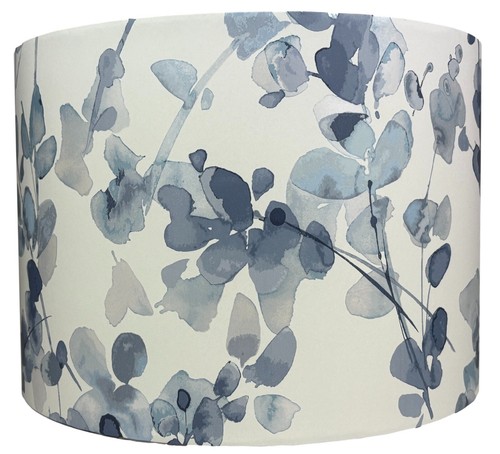 Blue floral lampshade - floral, –