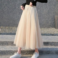 Women Midi Skirt Tulle Skirt