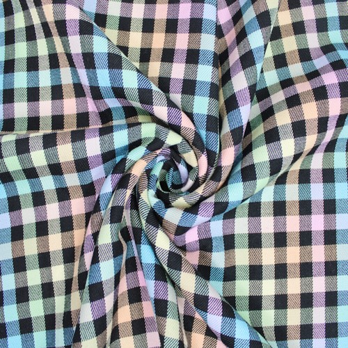 Polyviscose tartan fabric - polyviscose,