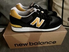 New Balance 670 Size 9.5 Mens Made In Uk Black Yellow Sneakers