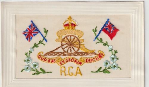 Ww1 silk postcard - silk, royal