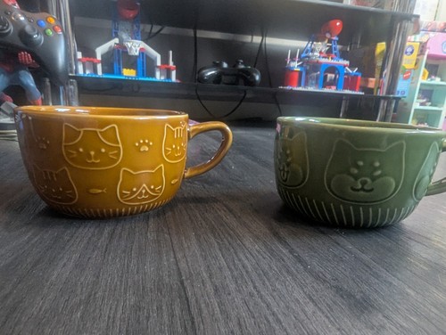 Cute cats ceramic large - cups, /