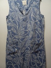 Next Blue Linen Mix Dress Size