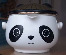 Funky ceramic Kung Fu Panda infuser teapot set with 2 cups in protective case. 