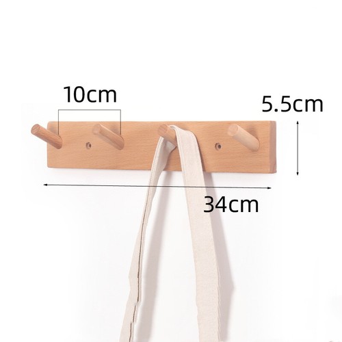 Wooden wall mounted coat hooks - wall,